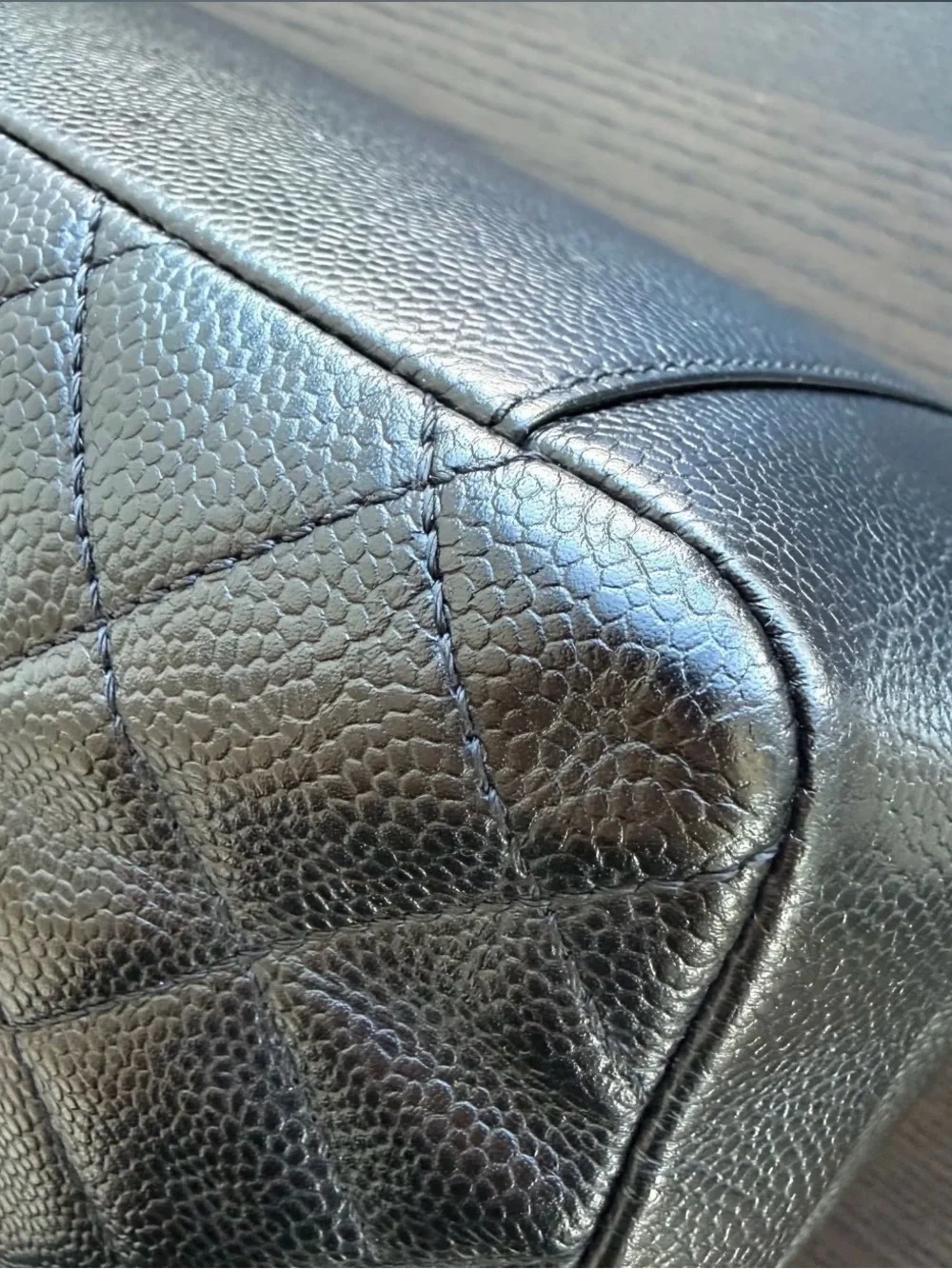 Chanel Black Quilted Caviar Leather Grand Shopping Tote - GST